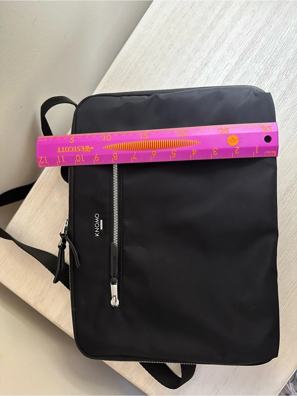 Knomo Slim Black Laptop and Document Bag